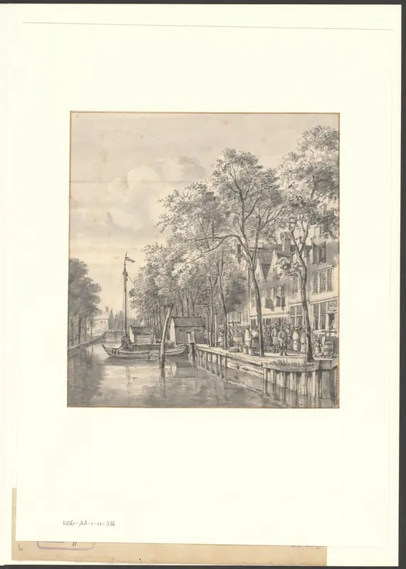 Gezicht op de Nieuwe Turfmarkt op de Prinsengracht bij de Vijzelstraat Wall Art by Unknown - High-Resolution Digital Print
