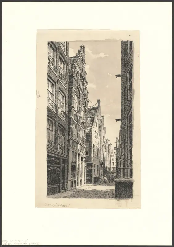 Gezicht op de Nieuwebrugsteeg Wall Art by anonymous - High-Resolution Digital Print