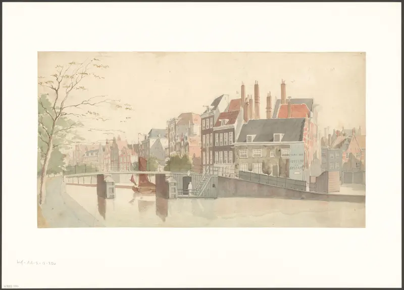 Gezicht op de Nieuwezijds Voorburgwal Wall Art by Johan Martinus Anthon Rieke - High-Resolution Digital Print