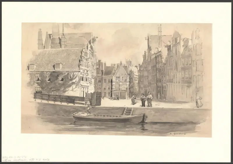 Gezicht op de Nieuwezijds Voorburgwal en Nieuwezijds Kolk Wall Art by Unknown - High-Resolution Digital Print