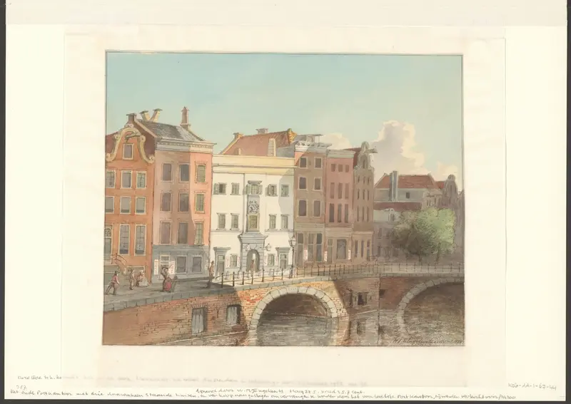 Gezicht op de Nieuwezijds Voorburgwal met het oude postkantoor Wall Art by Unknown - High-Resolution Digital Print