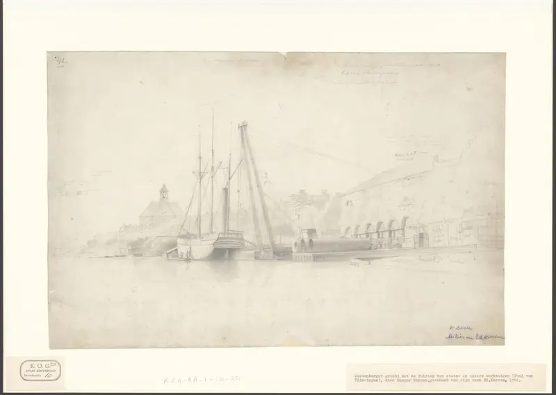 Gezicht op de Oostenburgergracht met de fabriek Van Vlissingen en Dudok van Heel Wall Art by Unknown - High-Resolution Digital Print