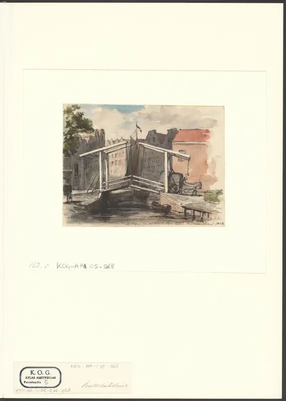 Gezicht op de ophaalbrug van het Haarlemmerplein naar de Marnixstraat Wall Art by Unknown - High-Resolution Digital Print