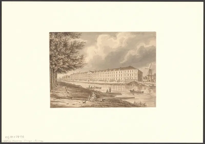 Gezicht op de Oranje-Nassau Kazerne aan de Singelgracht Wall Art by Unknown - High-Resolution Digital Print
