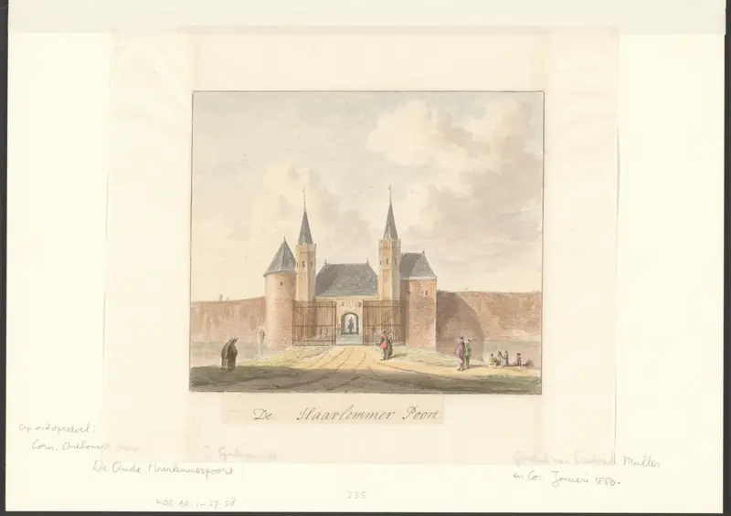 Gezicht op de oude Haarlemmerpoort Wall Art by Unknown - High-Resolution Digital Print