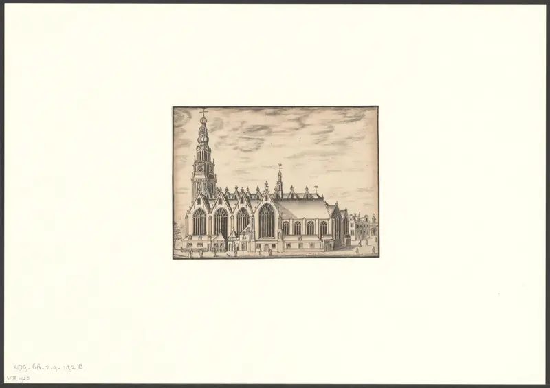 Gezicht op de Oude Kerk Wall Art by anonymous - High-Resolution Digital Print