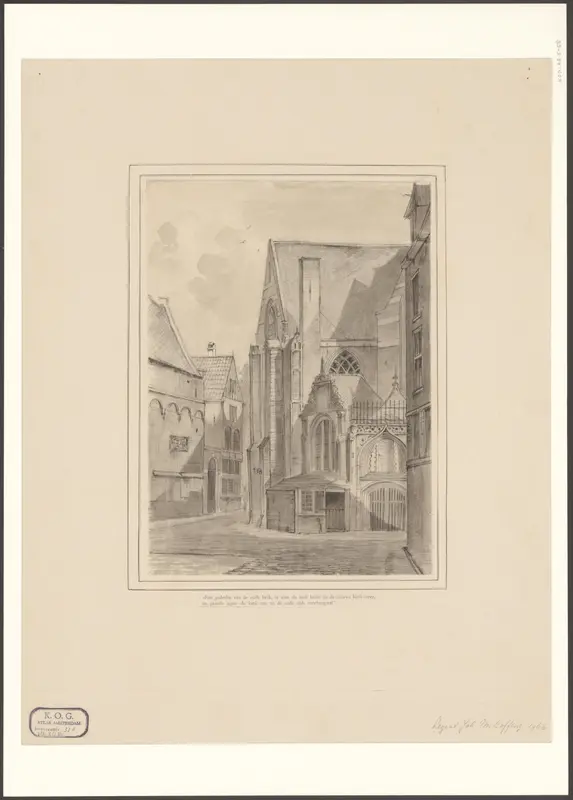 Gezicht op de Oude Kerk vanaf de Enge Kerksteeg Wall Art by anonymous - High-Resolution Digital Print