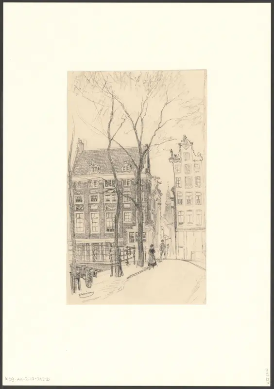 Gezicht op de Oude Kerk, waarschijnlijk vanaf het Damrak Wall Art by Unknown - High-Resolution Digital Print