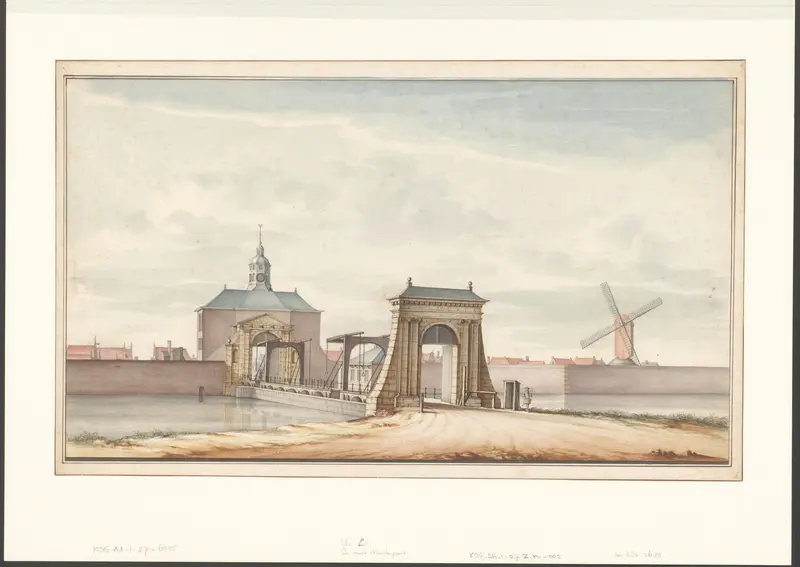 Gezicht op de oude Muiderpoort Wall Art by Unknown - High-Resolution Digital Print