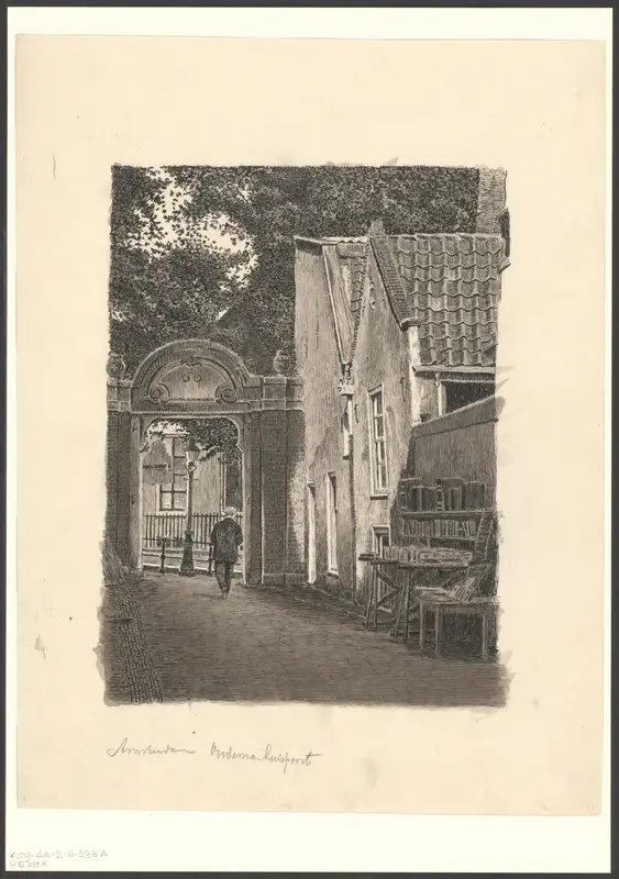 Gezicht op de Oudemanhuispoort Wall Art by anonymous - High-Resolution Digital Print