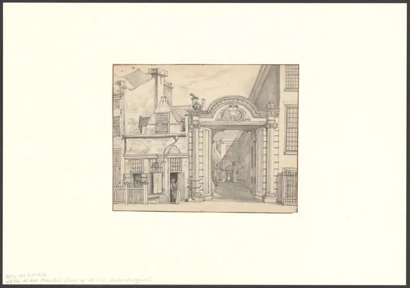 Gezicht op de Oudemanhuispoort Wall Art by Unknown - High-Resolution Digital Print