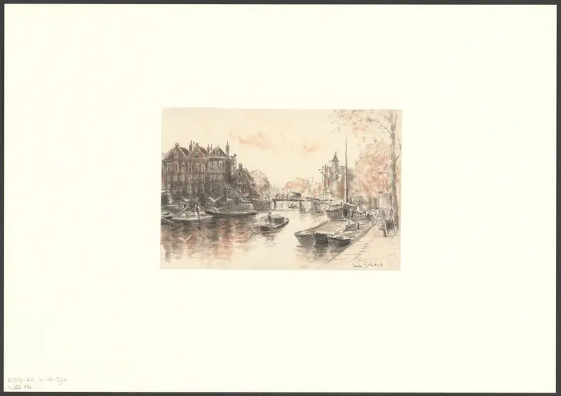 Gezicht op de Oudeschans gezien naar de Sint Antoniesluis Wall Art by Anthonie van Teijn - High-Resolution Digital Print