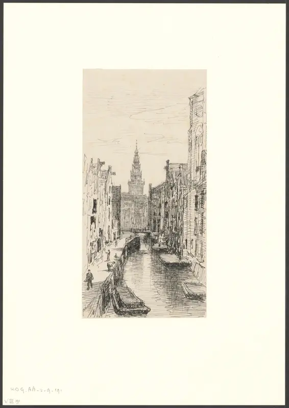 Gezicht op de Oudezijds Kolk Wall Art by Unknown - High-Resolution Digital Print
