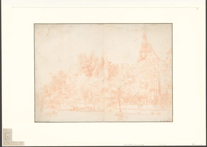 Gezicht op de Oudezijds Voorburgwal en de Oude Kerk Wall Art by Unknown - High-Resolution Digital Print