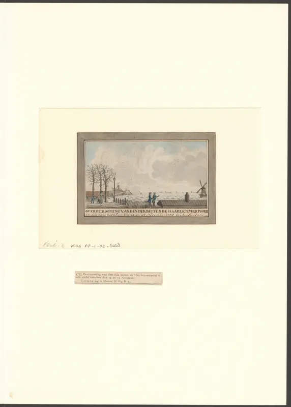 Gezicht op de overstroming van de dijk buiten de Haarlemmerpoort Wall Art by anonymous - High-Resolution Digital Print