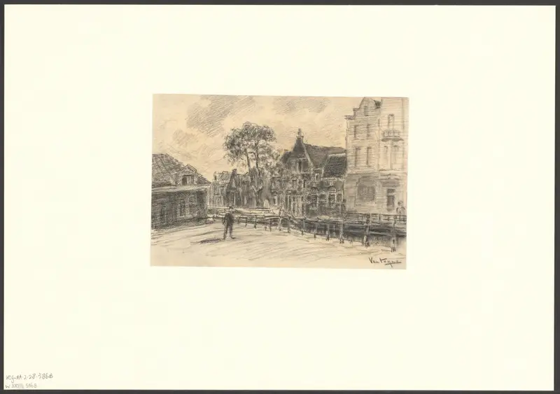 Gezicht op de Overtoom en het Aalsmeerderveerhuis Wall Art by Unknown - High-Resolution Digital Print