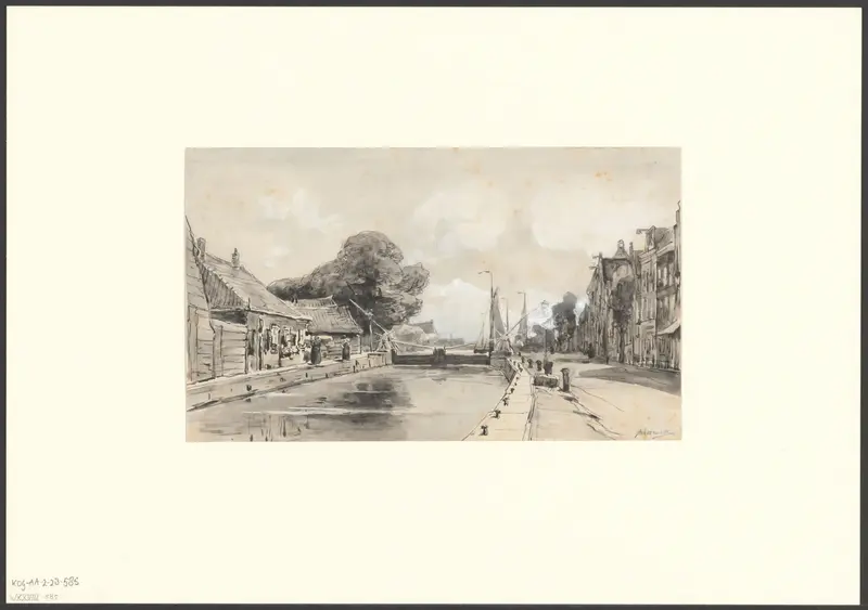 Gezicht op de Overtoomse Sluis Wall Art by Unknown - High-Resolution Digital Print