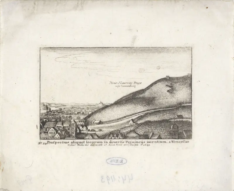 Gezicht op de Petrin heuvel te Praag Wall Art by Unknown - High-Resolution Digital Print