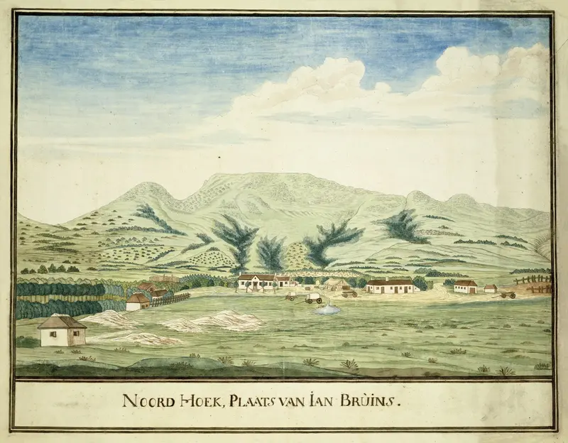 Gezicht op de plaats (boerderij) van Jan Bruins bij Noordhoek Wall Art by Unknown - High-Resolution Digital Print