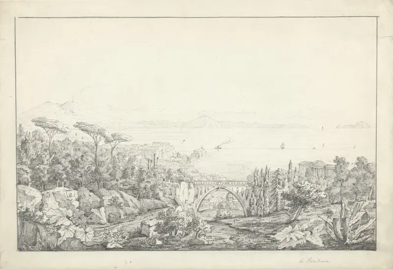 Gezicht op de plantentuin bij Napels La Floridiana Wall Art by anonymous - High-Resolution Digital Print