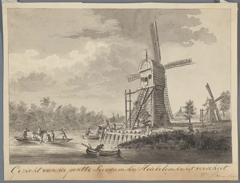 Gezicht op de pont bij Leerdam Wall Art by anonymous - High-Resolution Digital Print