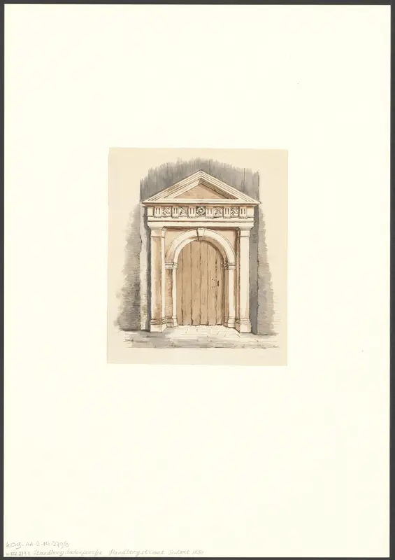 Gezicht op de poort van de Handboogdoelen Wall Art by anonymous - High-Resolution Digital Print