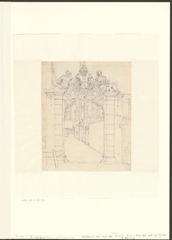 Gezicht op de poort van het Binnengasthuis Wall Art by Hermanus Petrus Schouten - High-Resolution Digital Print