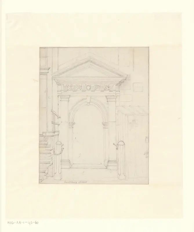 Gezicht op de poort van het West-Indisch Huis aan de Handboogstraat Wall Art by Unknown - High-Resolution Digital Print