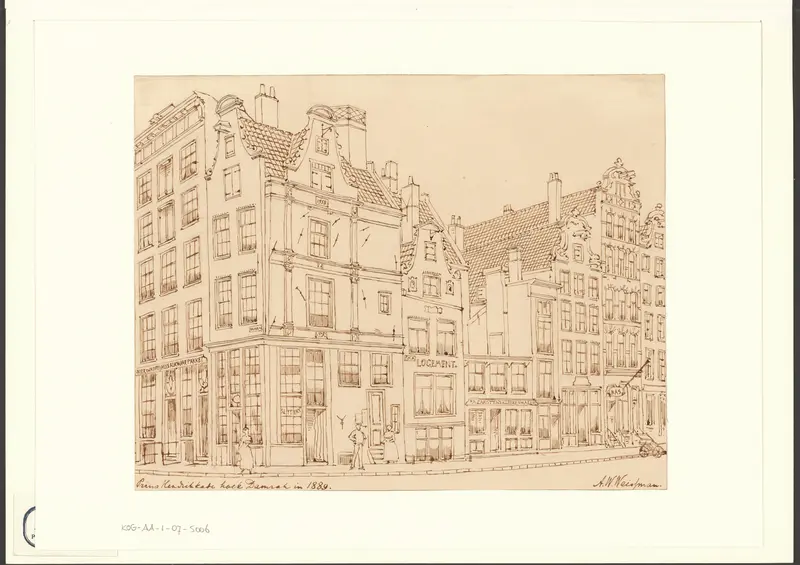 Gezicht op de Prins Hendrikkade, hoek Damrak Wall Art by Unknown - High-Resolution Digital Print