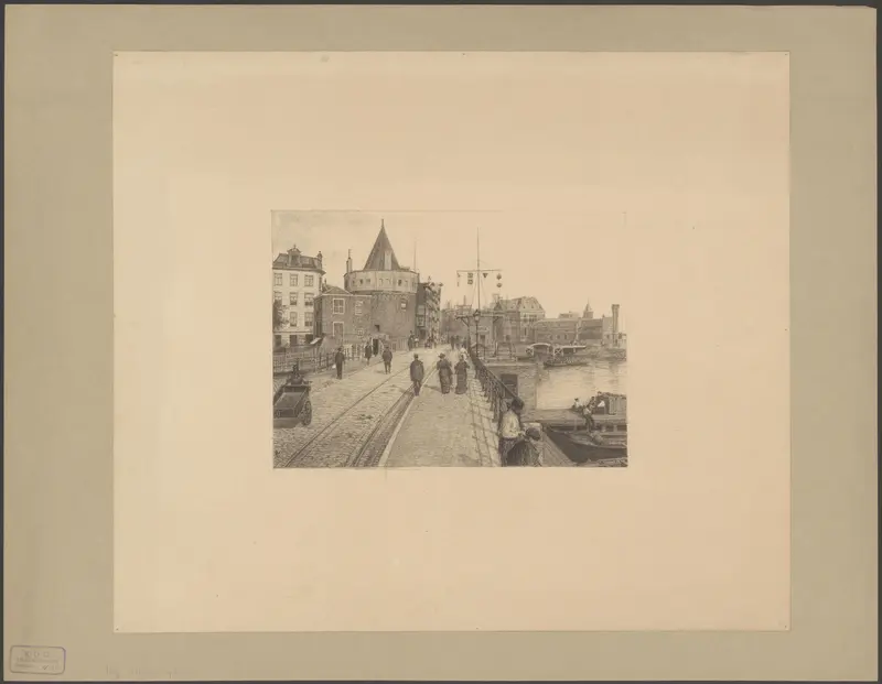 Gezicht op de Prins Hendrikkade met de Schreierstoren Wall Art by Unknown - High-Resolution Digital Print