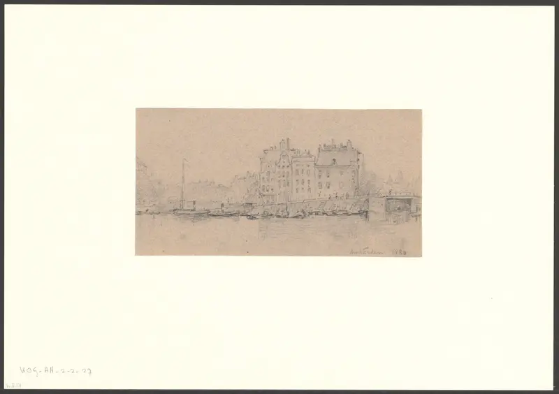 Gezicht op de Prins Hendrikkade Wall Art by Carel Nicolaas Storm van 's-Gravesande - High-Resolution Digital Print