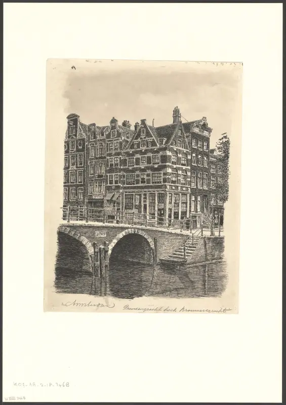 Gezicht op de Prinsengracht, hoek Brouwersgracht Wall Art by anonymous - High-Resolution Digital Print