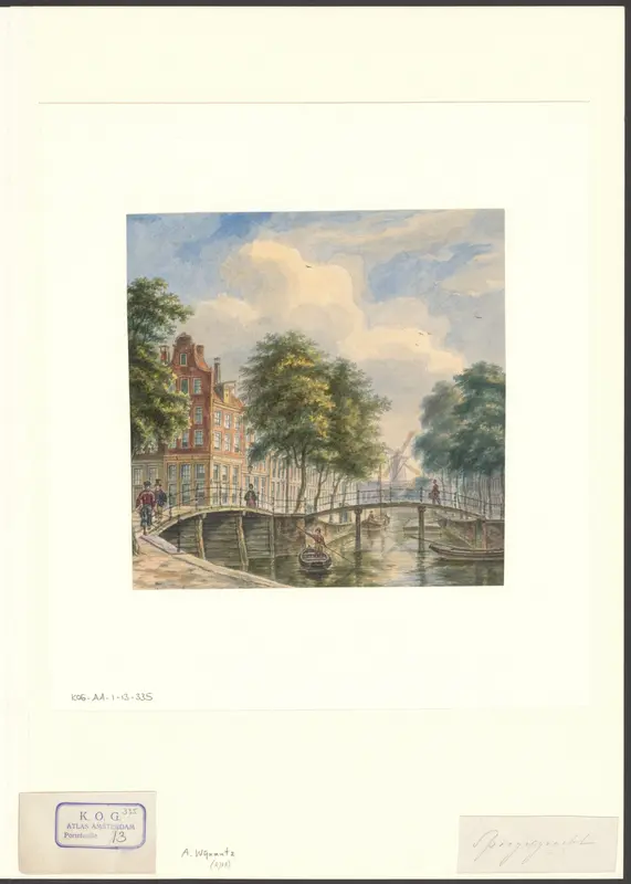 Gezicht op de Prinsengracht, hoek Spiegelgracht Wall Art by Unknown - High-Resolution Digital Print
