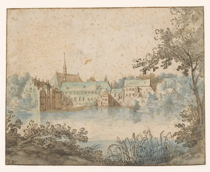 Gezicht op de priorij van Groenendaal bij Brussel Wall Art by anonymous - High-Resolution Digital Print