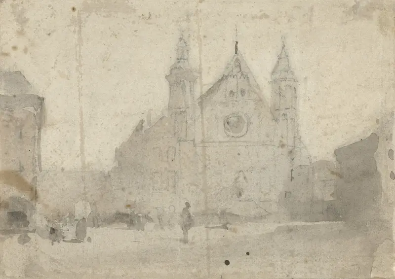 Gezicht op de Ridderzaal aan het Binnenhof Wall Art by Johannes Bosboom - High-Resolution Digital Print