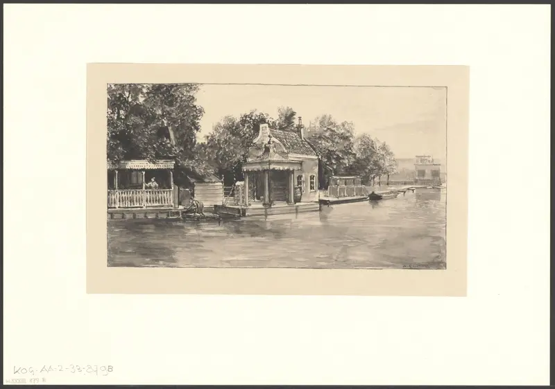 Gezicht op de Ringvaart bij de Schollenbrug Wall Art by Unknown - High-Resolution Digital Print