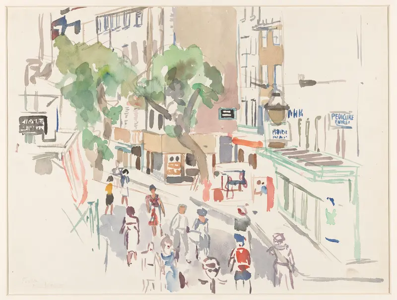 Gezicht op de Rue Berthelot in Toulon Wall Art by Fik Abbing - High-Resolution Digital Print