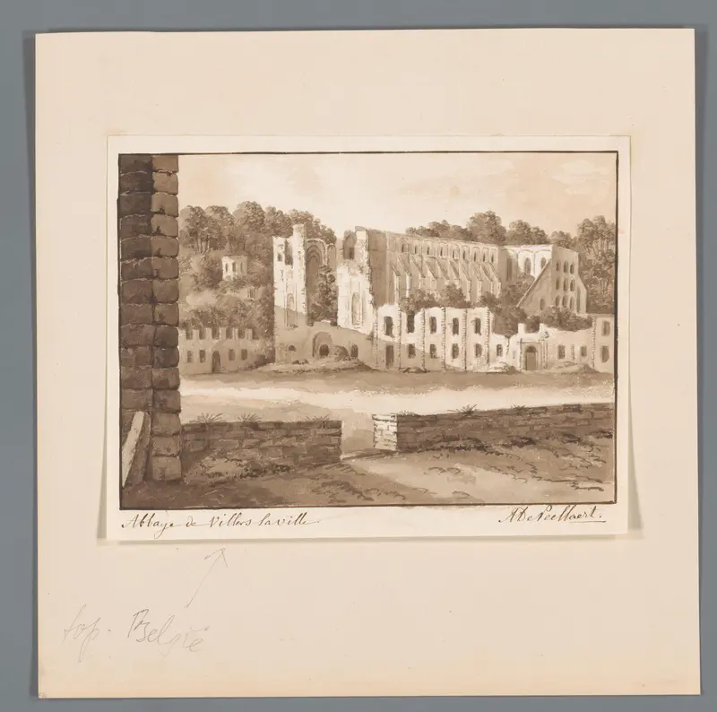 Gezicht op de ruïne van de cisterciënzerabdij van Villers Wall Art by Unknown - High-Resolution Digital Print