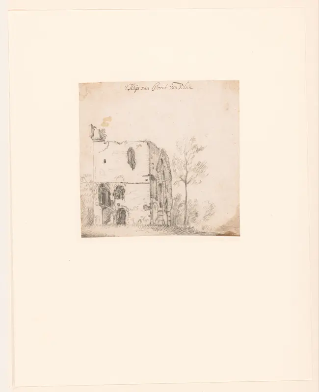 Gezicht op de ruïne van het huis te Velsen Wall Art by anonymous - High-Resolution Digital Print
