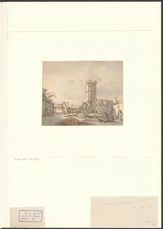 Gezicht op de ruïne van het oude Stadhuis op de Dam Wall Art by Unknown - High-Resolution Digital Print