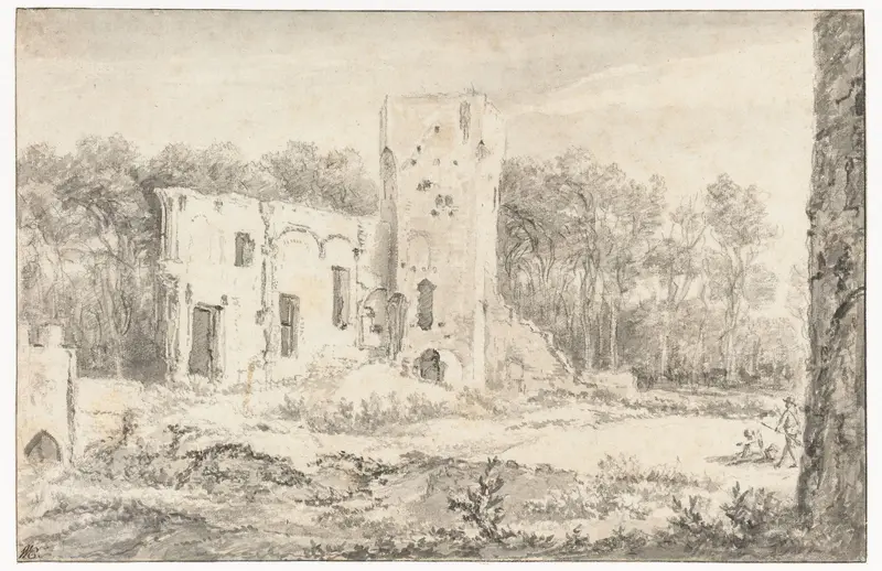 Gezicht op de ruïne van Kasteel Egmond Wall Art by Jacob Isaacksz van Ruisdael - High-Resolution Digital Print