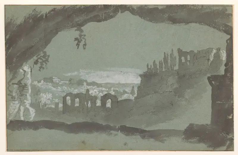 Gezicht op de ruïnes van het paleis op de Palatijn Wall Art by anonymous - High-Resolution Digital Print