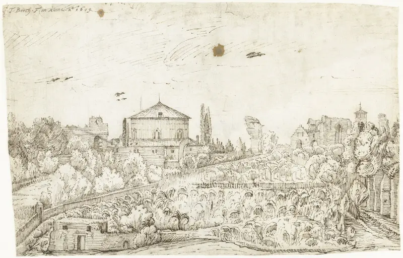 Gezicht op de San Stefano Rotondo, Rome, vanuit het noorden Wall Art by Unknown - High-Resolution Digital Print