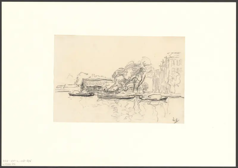 Gezicht op de scheepstimmerwerf aan de Kostverlorenvaart Wall Art by Unknown - High-Resolution Digital Print