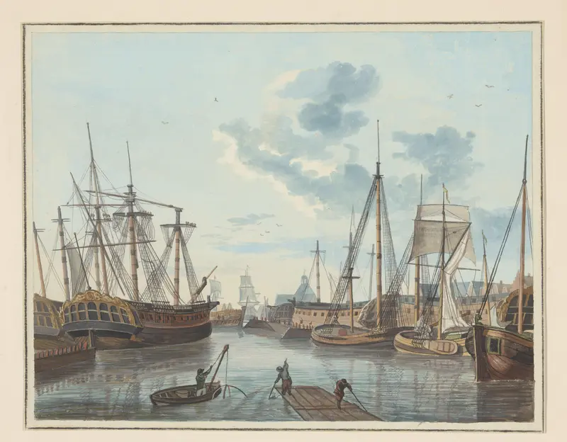 Gezicht op de scheepstimmerwerf van de Admiraliteit van Amsterdam Wall Art by anonymous - High-Resolution Digital Print