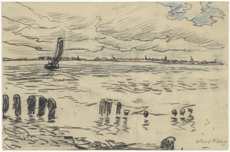 Gezicht op de Schelde bij Breskens Wall Art by Adolf le Comte - High-Resolution Digital Print