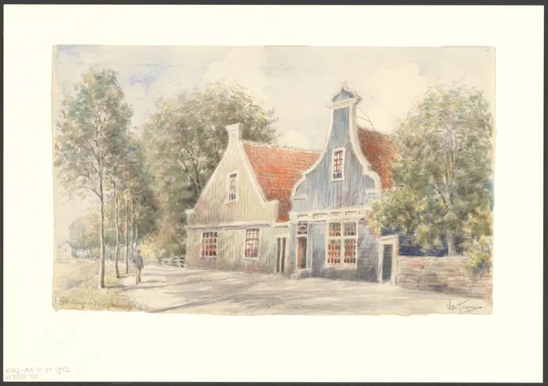 Gezicht op de Schellingwouderdijk Wall Art by Unknown - High-Resolution Digital Print