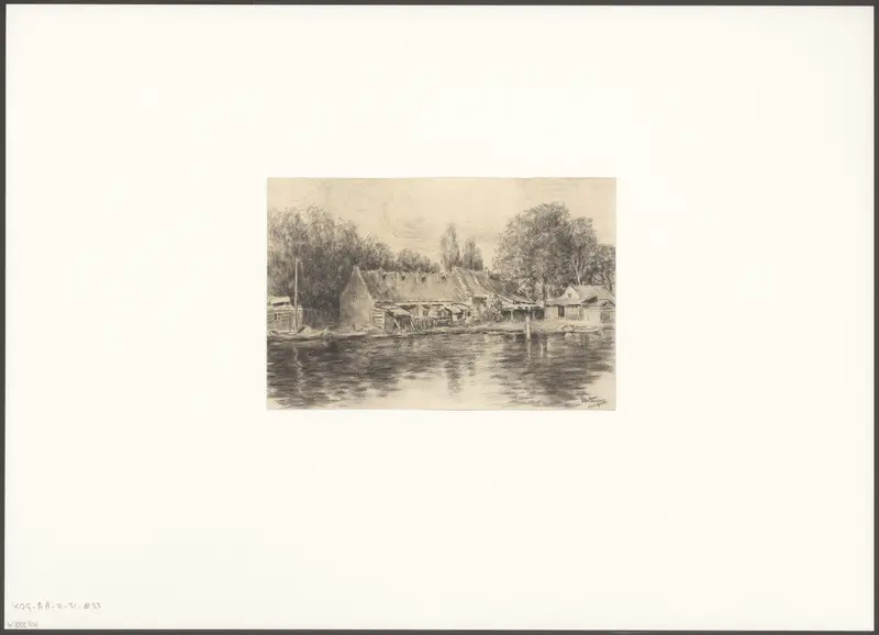 Gezicht op de Schinkel nabij Huis Te Vraag, gezien vanaf het rangeerterrein Wall Art by Unknown - High-Resolution Digital Print