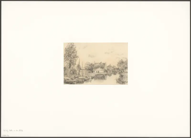 Gezicht op de Schinkel vanaf het Jaagpad Wall Art by Unknown - High-Resolution Digital Print