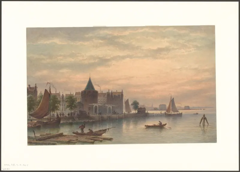 Gezicht op de Schreierstoren vanaf het IJ Wall Art by Unknown - High-Resolution Digital Print